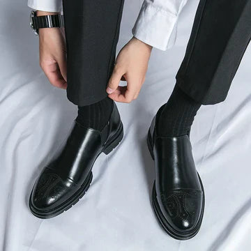 Leather Brogue Loafers