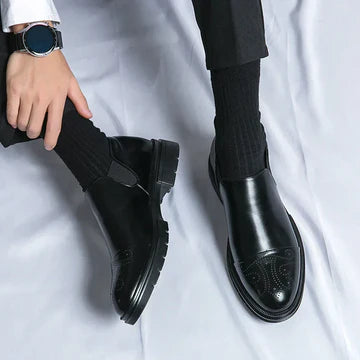 Leather Brogue Loafers