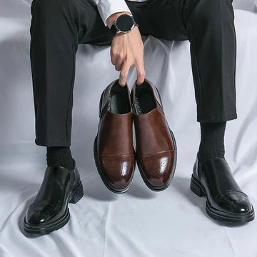 Leather Brogue Loafers