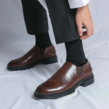 Leather Brogue Loafers