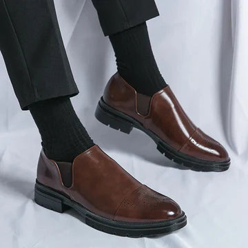 Leather Brogue Loafers