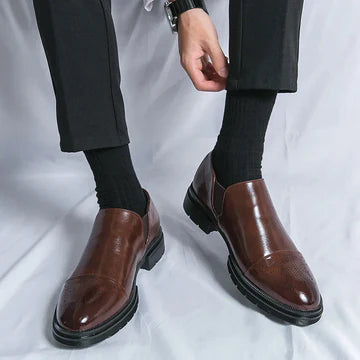 Leather Brogue Loafers