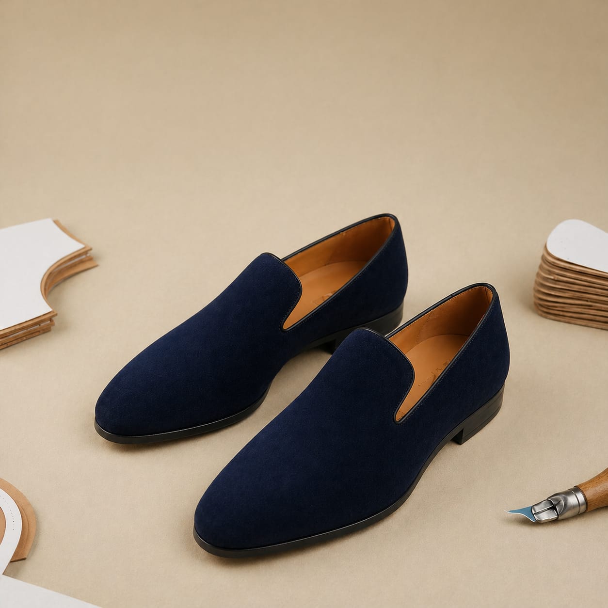 Luca Mocassin sleepers en daim