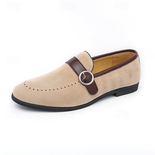 Mocassins à boucle en daim